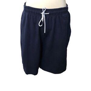 Reebok navy pull on jersey knit jogging shorts